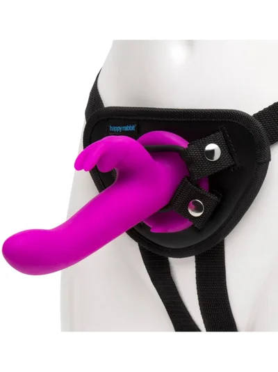 Lovehoney Happy Rabbit Vibrating Strap On Harness Set - Purple