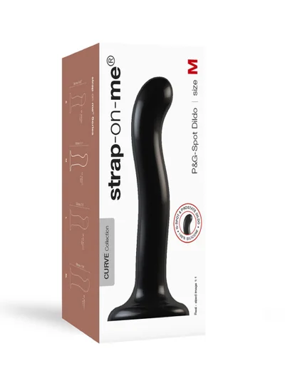 Strap-On-Me P&G Spot Dildo Black - Medium