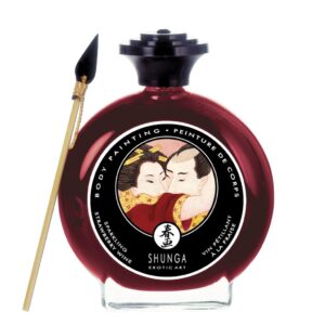 Shunga Body Paint - Sparkling Strawberry Wine - 100ml