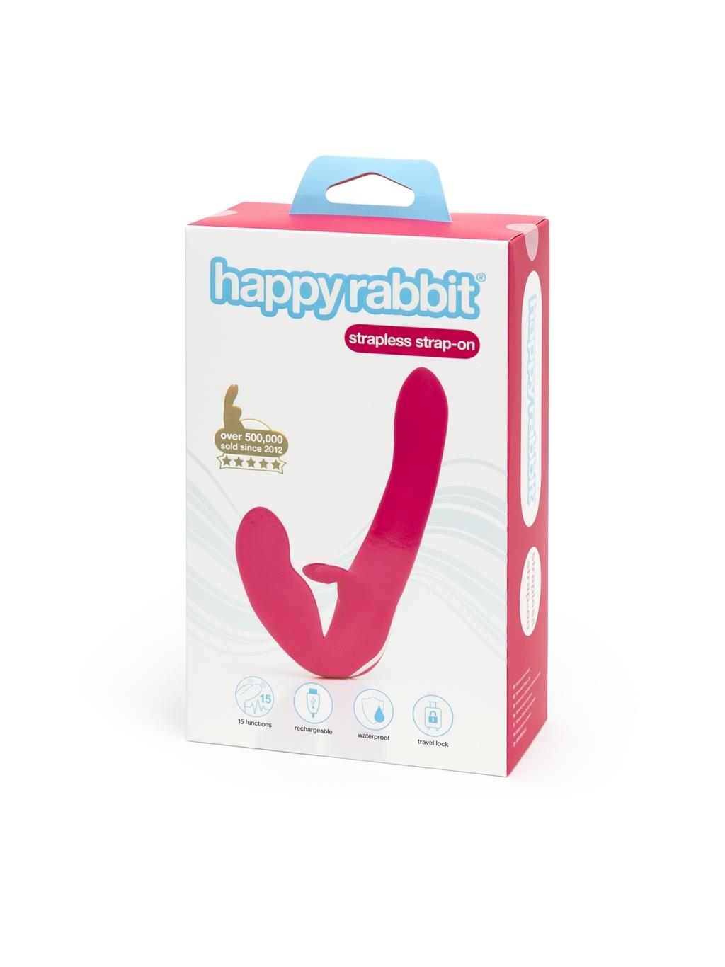 Lovehoney Happy Rabbit Strapless Strap On Rabbit Vibe - Pink - Image 2