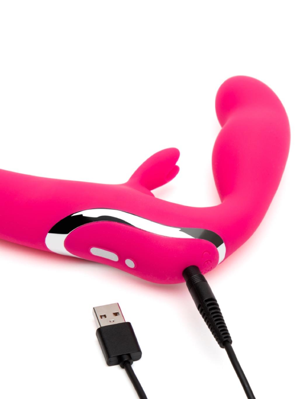 Lovehoney Happy Rabbit Strapless Strap On Rabbit Vibe - Pink - Image 3