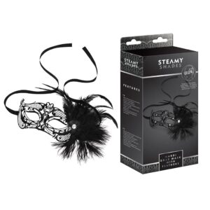 Steamy Shades Mardi Gras Mask Feather