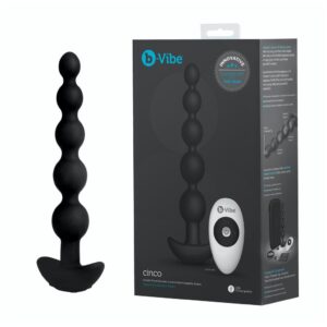 B-Vibe Cinco Anal Beads - Black